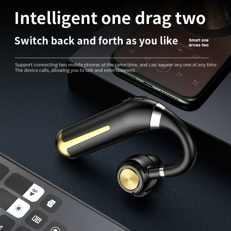 X12 Business Single Ear Wireless Bluetooth 5.2 Earhook Headset Sports Driving Stereo Music Calling Earphone X12 Business Single Ear Wireless Bluetooth 5.2 Earhook Headset Sports Driving Stereo Music Calling Earphone
